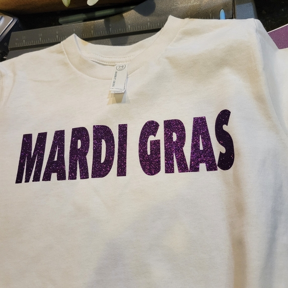 Kids White Mardi Gras T-Shirt - Picture 2 of 10